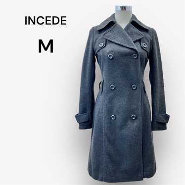 INCEDE M size Gray Wool Peacoat