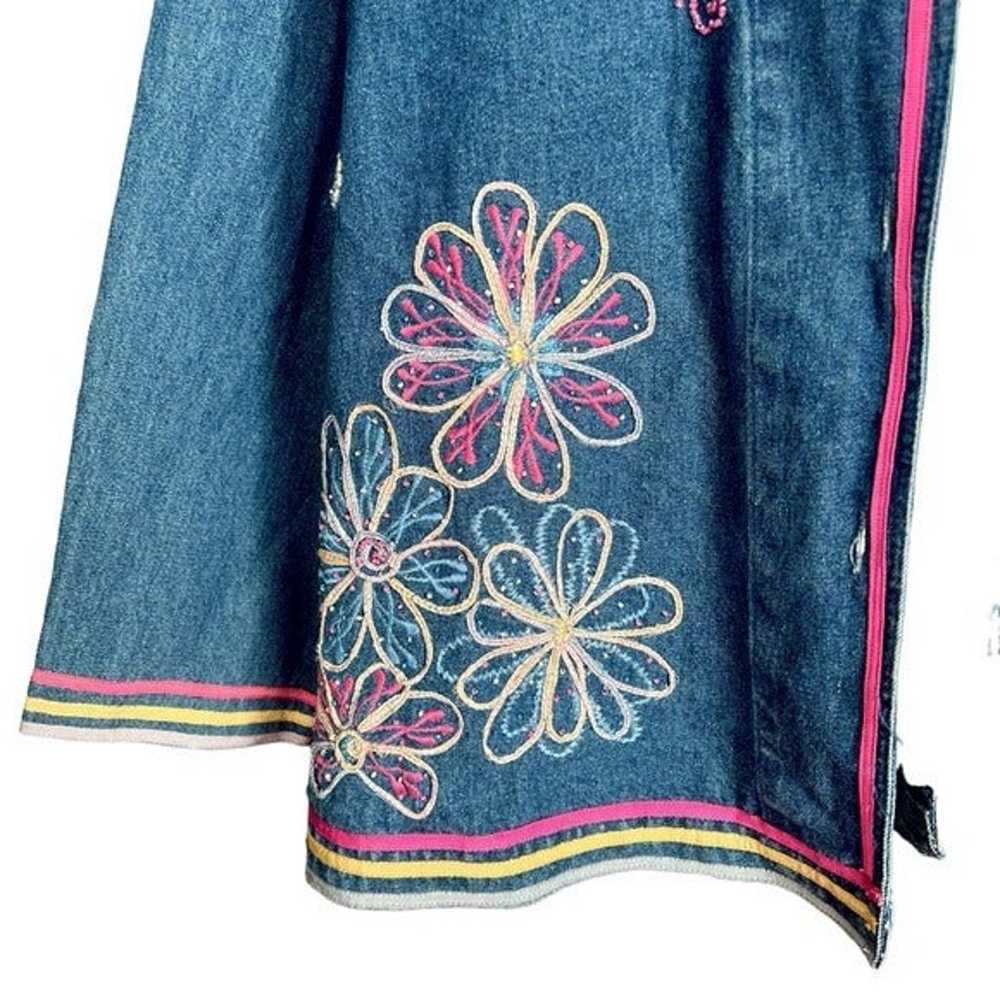 Vintage Keren Hart Denim Embroidered Jacket - image 4