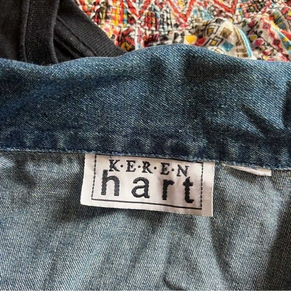 Vintage Keren Hart Denim Embroidered Jacket - image 5