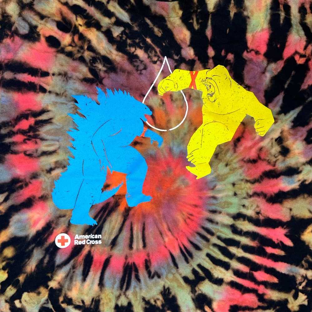 GODZILLA KING KING CUSTOM REVERSE TIE DYE T SHIRT - image 3