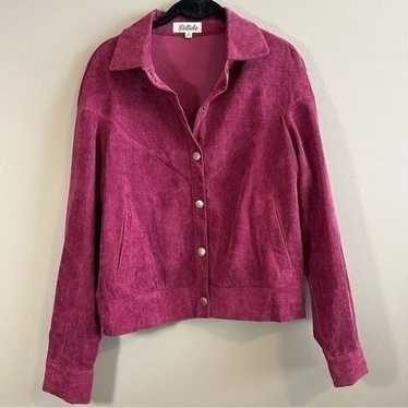 Listicle Women’s Fuchsia Pink Corduroy Snap Button