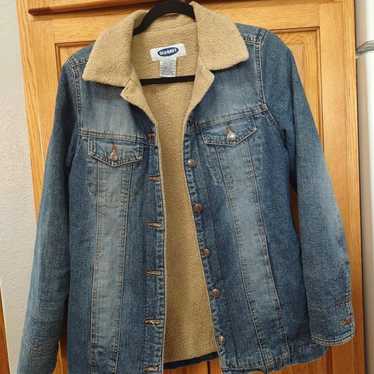 Vintage Old Navy fleece lined Jean jacket szSm