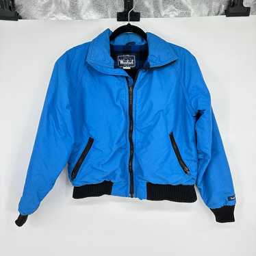 Woolrich Vintage Blue Bomber Jacket Medium Womens