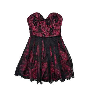 Bebe BEBE Gothic Corset Lace Pink Black Party Dres