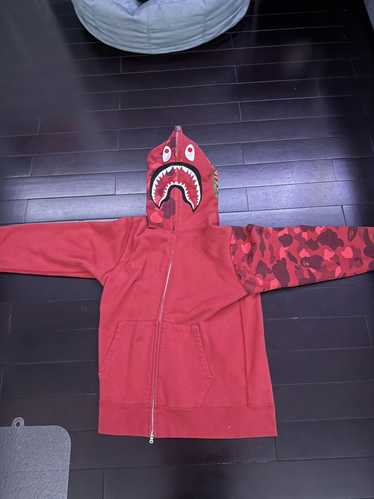 Bape Bape red 1st camo hoodie