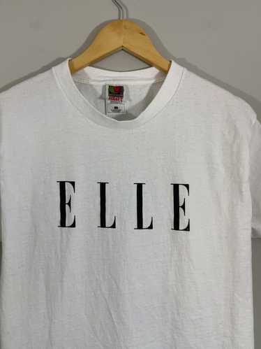 Vintage Distressed ELLE Fashion Magazine White Tee