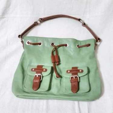 SHIRALEAH Womens Shoulder Bag Pebbled Green