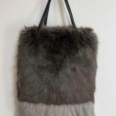 Helen Moore Fur Tote Bag Gray