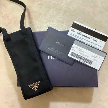 PRADA Nylon Shoulder Pouch Black Triangle Plate