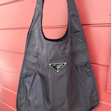 PRADA Black Nylon Shoulder Bag