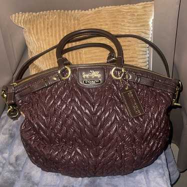 Coach Quilted Chevron Nylon Leather 70th Anniversa