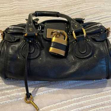 Chloe Paddington Black Leather Bag