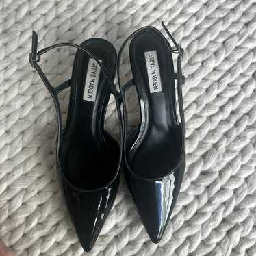 EUC Steve Madden Kitten Heel, Size 7.5, black kitt