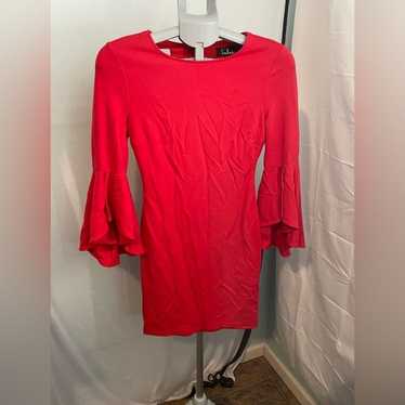 Lulus red bell sleeve dress size small