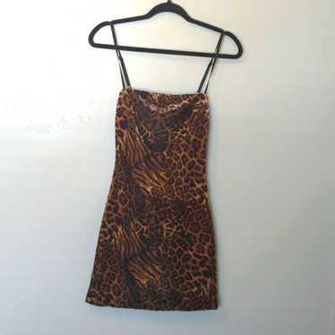 Tiger Mist Animal Leopard Print Bodycon Mini Dress