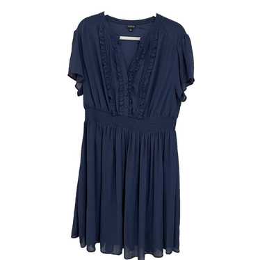 Torrid Ruffled Mini Maxi Dress - Navy Blue - Size 