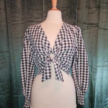 Zara Gingham Crop Top