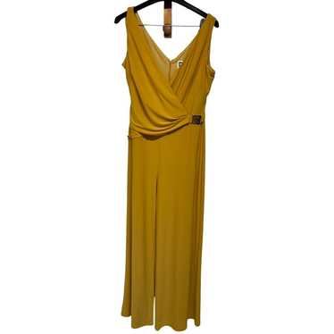 Anne Klein elegant mustard jumpsuit,10 sleeveless 