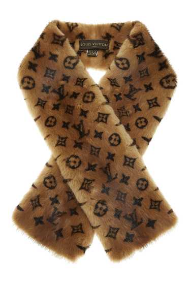 Brown Monogram Mink Muffler Send in SMS Send in Em