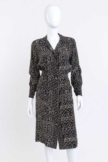 CHANEL Tribal Print Shirtdress