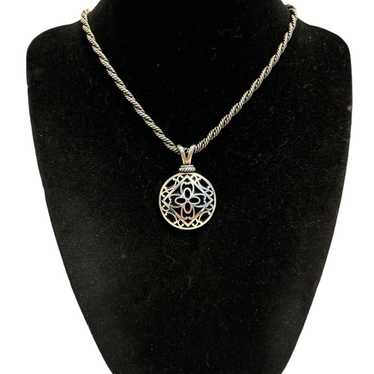 Brighton Silver Tone Pendant Necklace 16”+2”