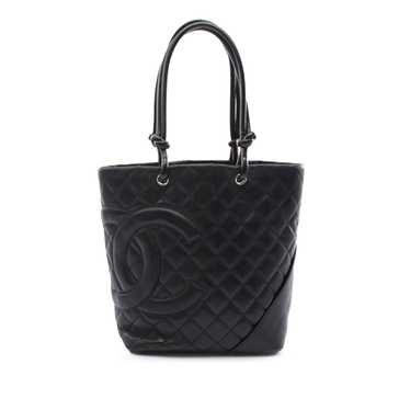 Black Chanel Medium Lambskin Cambon Ligne Tote