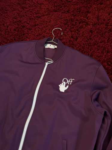 Off-White Off-White | “OFF” Logo Purple Zip Jacket