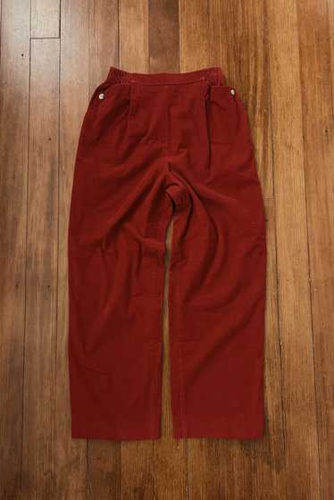 1980's CHERRY CORD TROUSERS | SIZE S/M