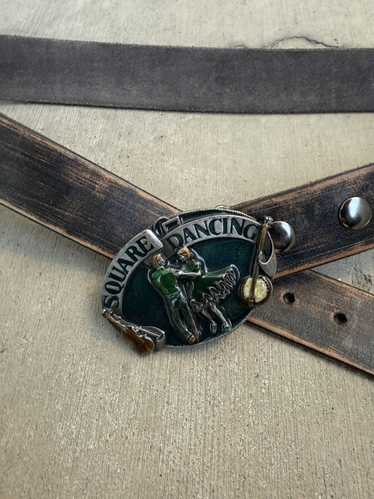 Vintage Vintage Square Dancing Belt Buckle