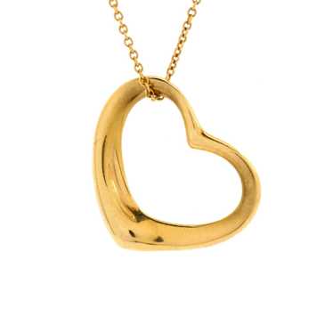 Tiffany Elsa Peretti Open Heart Pendant Necklace