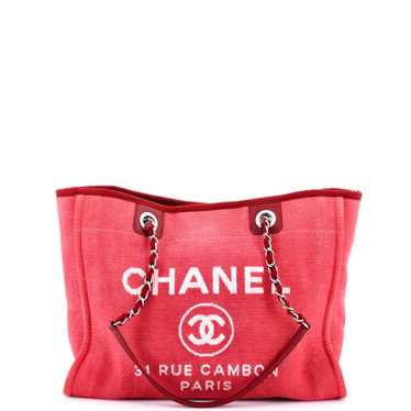 CHANEL Deauville Tote Canvas Small