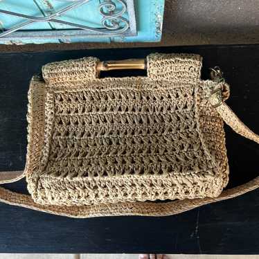 Free People Dreamland Straw Clutch Boho Bag Summer