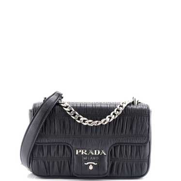 PRADA Chain Flap Shoulder Bag Nappa Gaufre Small