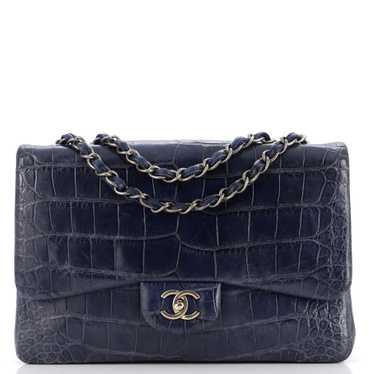 CHANEL Classic Single Flap Bag Alligator Jumbo