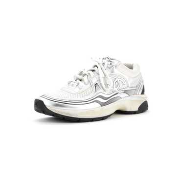 CHANEL Women's CC Low-Top Sneakers Mesh and Lamina