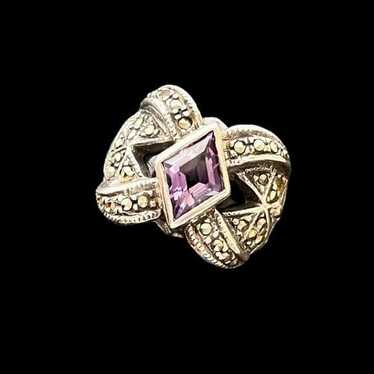 Vintage sterling silver amethyst ring