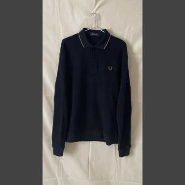 Fred Perry Black Long Sleeve Polo Shirt