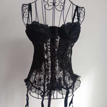 Y2K Victoria's Secret Sheer Black Gothic Corset