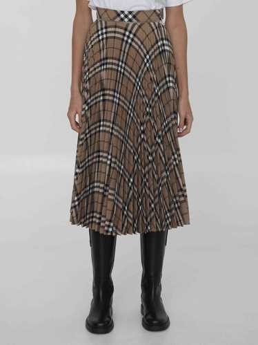 Burberry Check pleated skirt