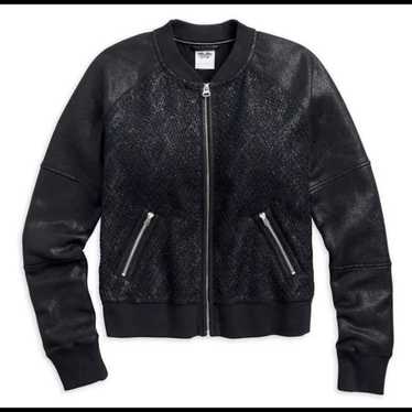 HARLEY DAVIDSON Bomber Jacket Coated Metallic Foil