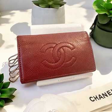 ✅ Authentic CHANEL Caviar Timeless CC 6 Key Holder