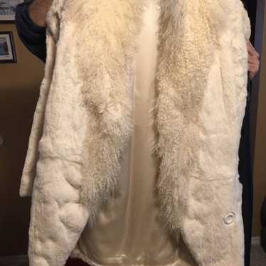 Fur coat white rabbit - Gem