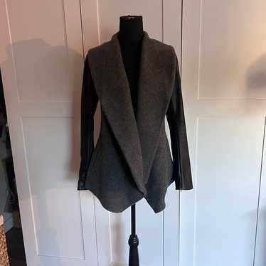 Theory Laura Amazing GrayWool Cashmere and Leather