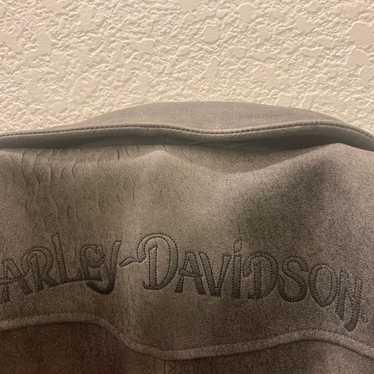 Grey leather Harley Davidson jacket