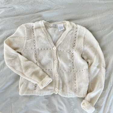 Vintage Mohair Blend Cropped Cardigan