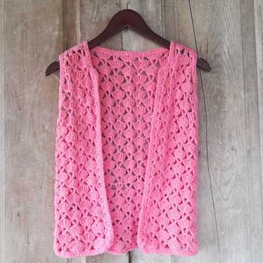 Vintage Pink Handmade sweater Vest