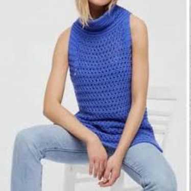 Free People l Perforated Sleeveless Knit Sweater L