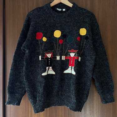 Long Sleeve Knit Vintage Knit Retro