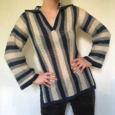 1970s Vintage Sweater Bee Striped Sweater