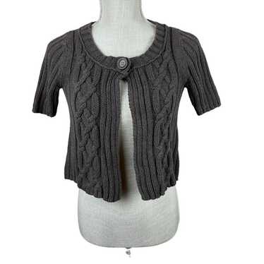 Aeropostale Cable Knit Cropped Cardigan Womens M B